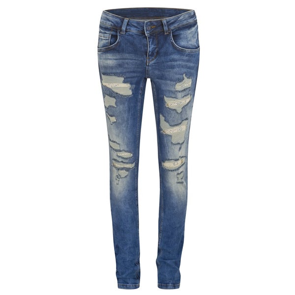Vero Moda Women's Gambler Ripped Jeans - Medium Blue