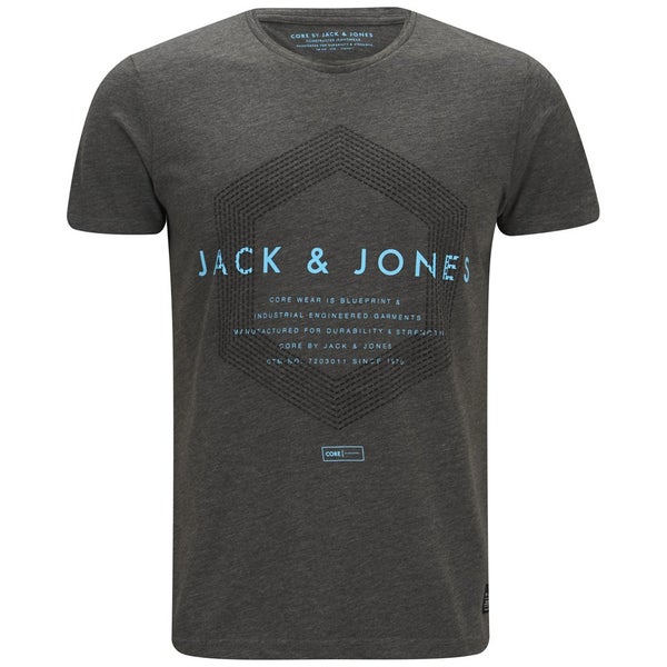 Jack & Jones Men's Construct T-Shirt - Light Grey Marl