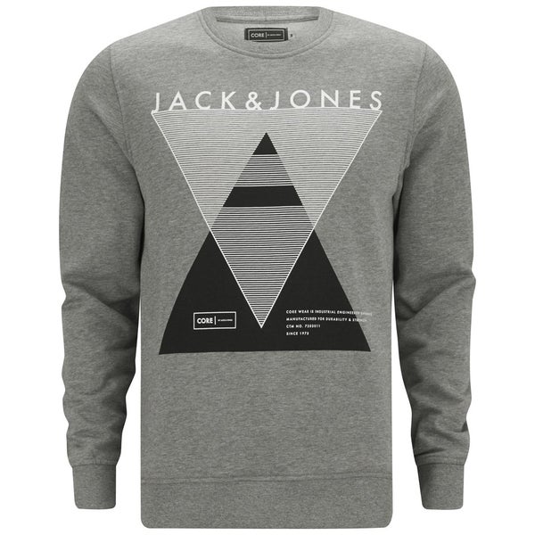 Jack & Jones Men's Covan Crew Neck Sweatshirt - Light Grey