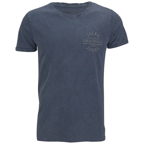 Jack & Jones Originals Men's Acid Wash Monday T-Shirt - Blue