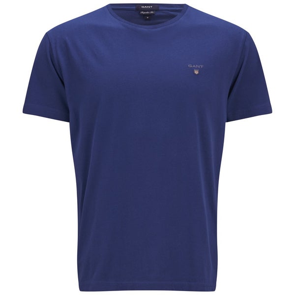 GANT Men's Solid Crew Neck T-Shirt - Blue