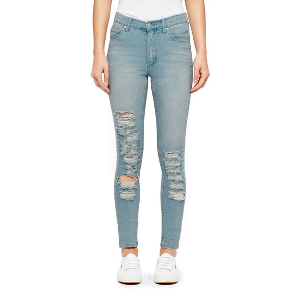 Cheap Monday Women's 'Second Skin' High Waisted Skinny Jeans - Blue