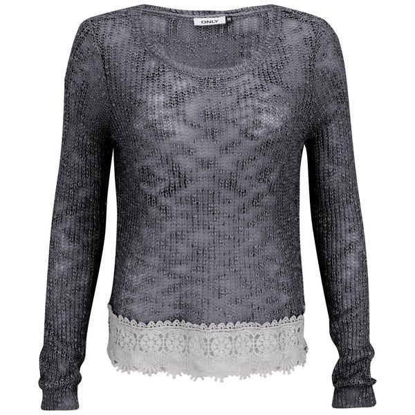 Pull Fin ONLY Vanessa Lace -Grisaille