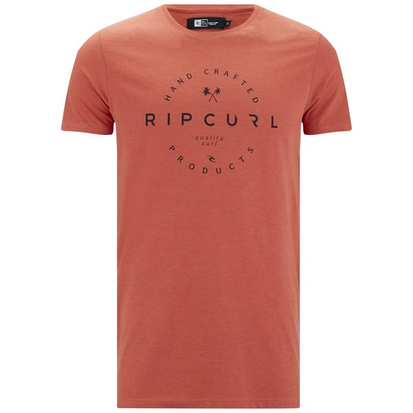 Rip Curl Men's Zinc Print Slim Fit T-Shirt - Hot Coral Marl