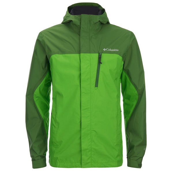 Columbia Men's Pouring Adventure Waterproof Jacket - Cyber Green/Dark Backcountry