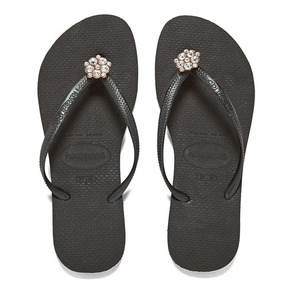 Havaianas slim flip flops black online