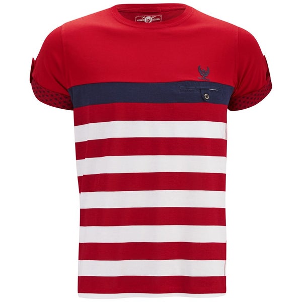 Ringspun Men's Finkle Stripe T-Shirt - Red