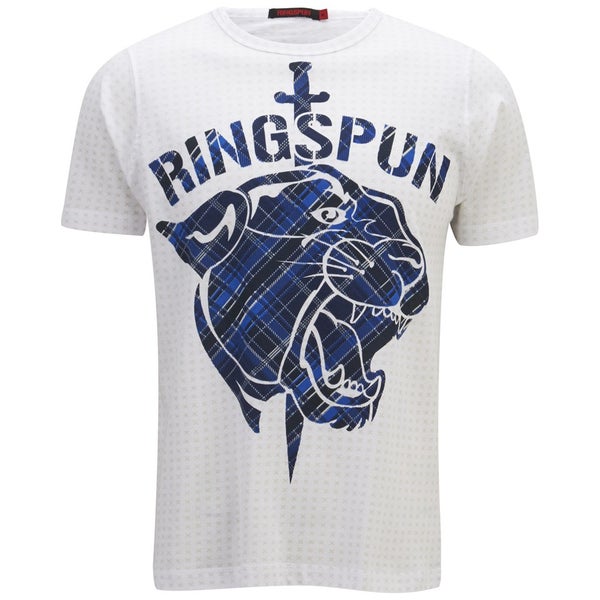Ringspun Men's Enron Printed T-Shirt - White