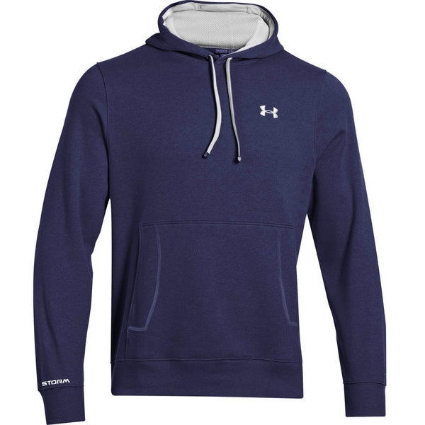 Under Armour Men's Storm Cotton Rival Hoody - Midnight Navy/White
