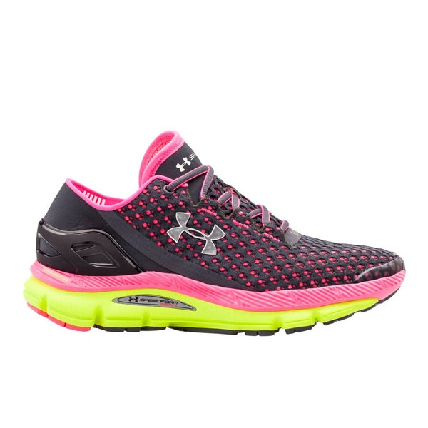 Under Women's Speedform Running Shoes Lead/High-Vis Yellow/Metallic Silver Sports & Leisure Zavvi US