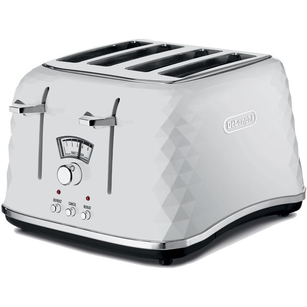 De'Longhi CTJ4003 Brilliante 4 Slice Toaster - White