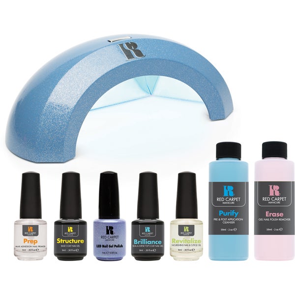 Red Carpet Manicure Custom Disney Pro Kit Includes Blue Glitter Light and Essentials