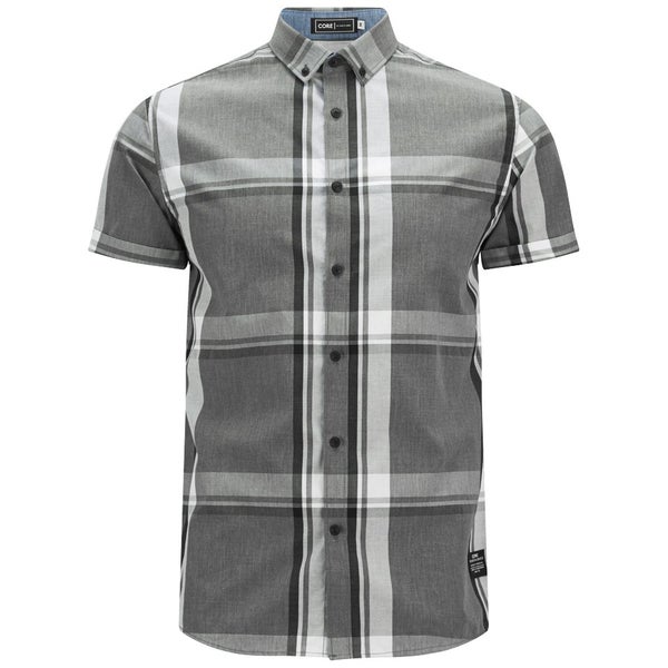 Jack & Jones Men's Short Sleeved Type Shirt - Grey Check