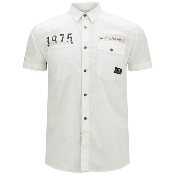 Jack & Jones Men's Short Sleeved Bade Shirt - White