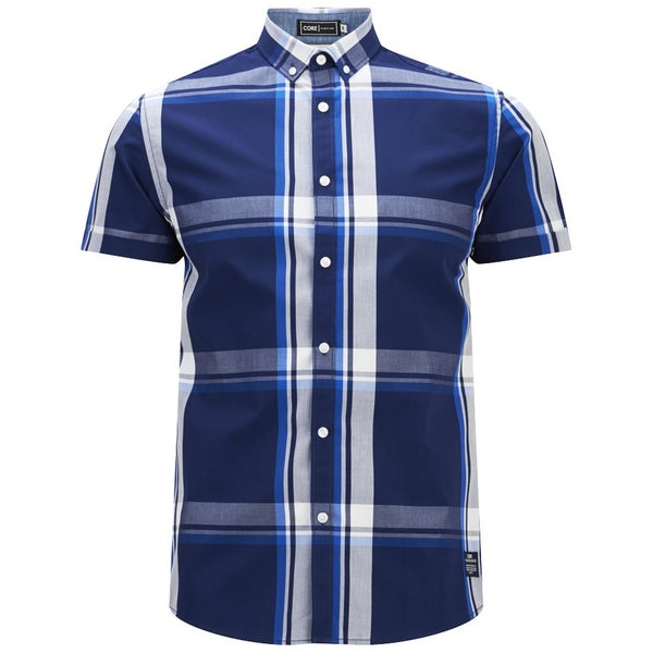 Jack & Jones Men's Short Sleeved Type Shirt - Blue Check