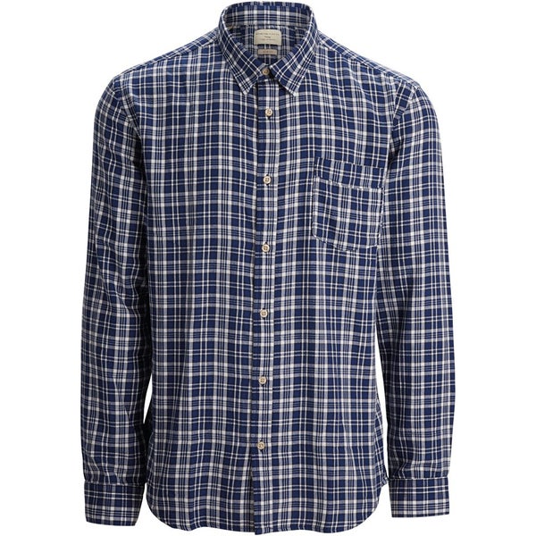 Selected Homme Men's Sport's Long Sleeve Checked Shirt - Blue