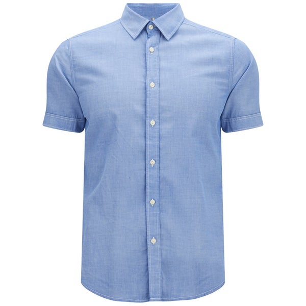 G-Star Men's Landoh Short Sleeved Chambray Shirt - Blue