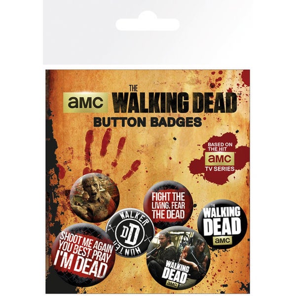 Lot de Badges Phrases Walking Dead