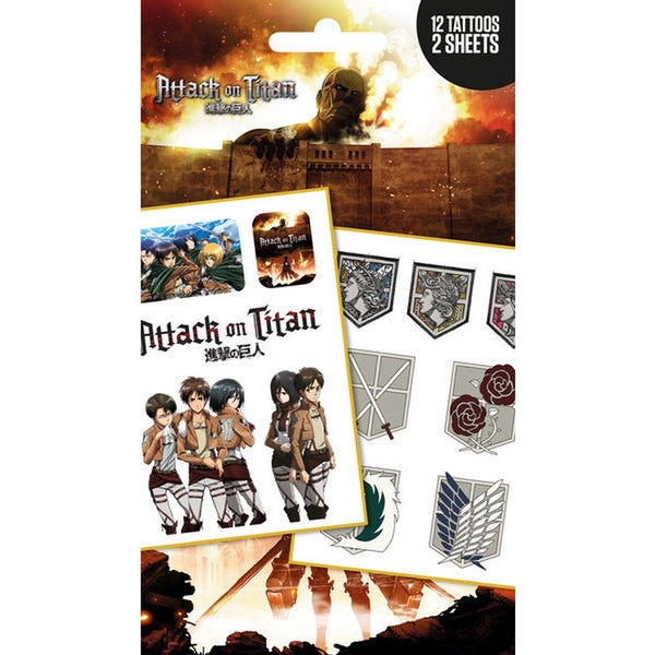 Attack on Titan Logos and Characters - Tattoo Pack