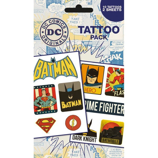 Planche de Tatouages - DC Comics Rétro