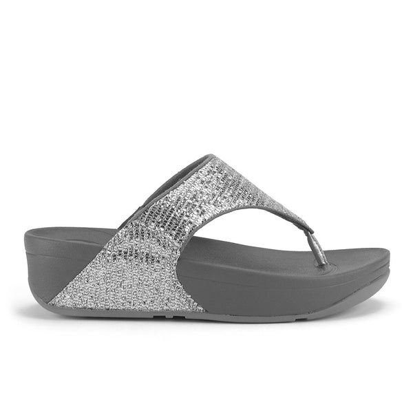 FitFlop Women's Lulu Superglitz Flip Flop Sandals - Silver