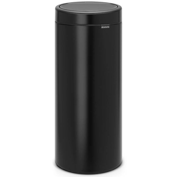 Brabantia 30 Litre Touch Bin Matt Black with Black Lid IWOOT UK