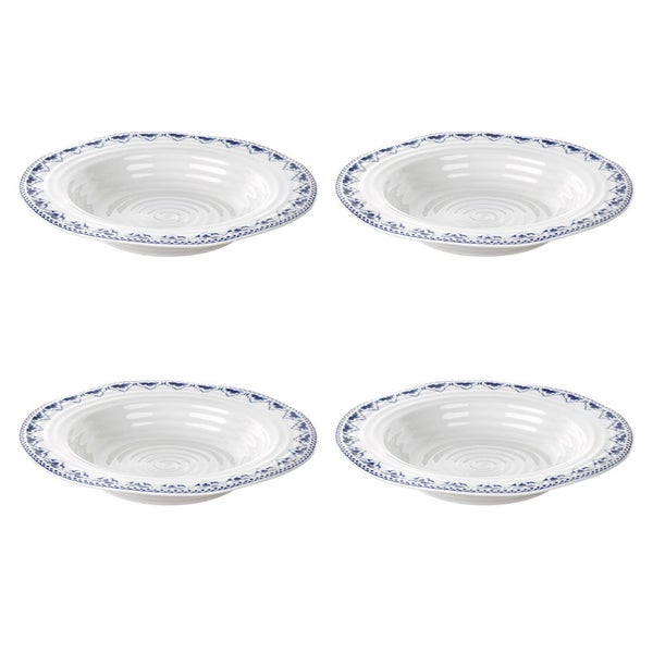 Sophie Conran for Portmeirion Rimmed Soup Plate - Maud - White (Set of 4)