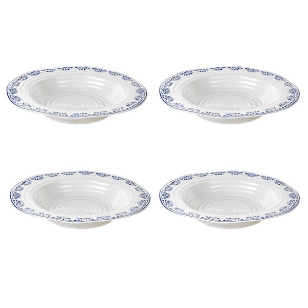 Sophie Conran for Portmeirion Rimmed Soup Plate - Betty - White (Set of 4)