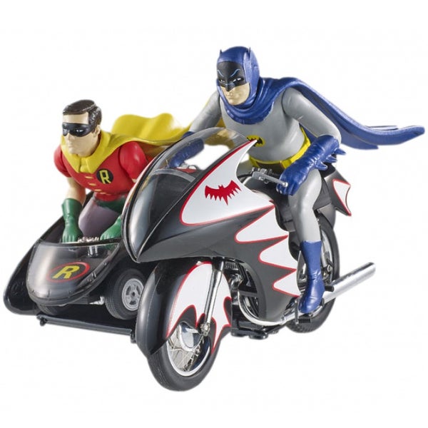 Hot Wheels Elite DC Comics Batman 1966 Batcycle 1:12 Scale Figure Set