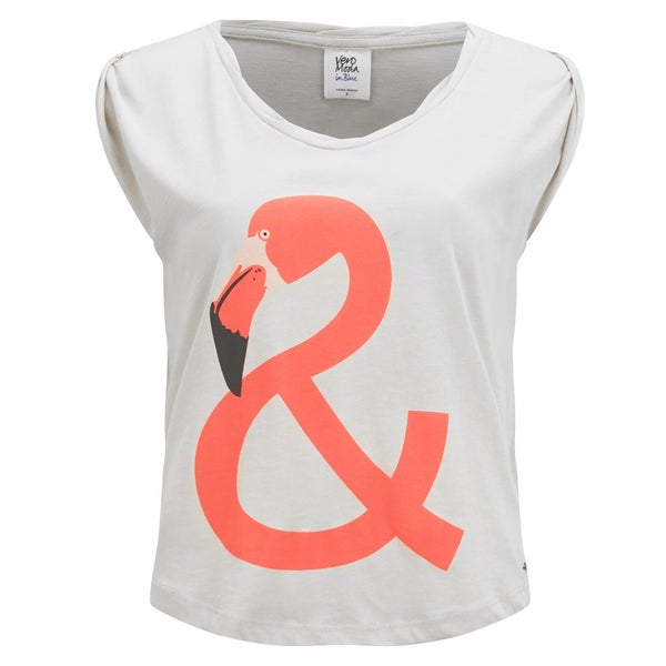 Vero Moda Women's Mino Flamingo T-Shirt - Snow White