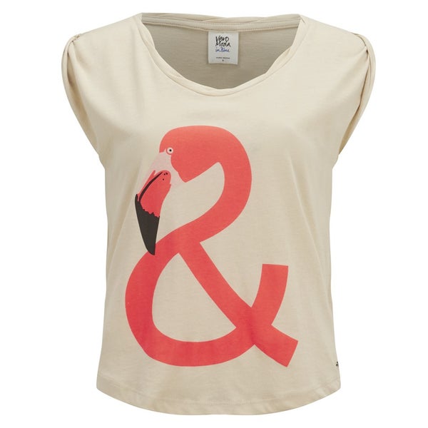Vero Moda Women's Mino Flamingo T-Shirt - Oatmeal