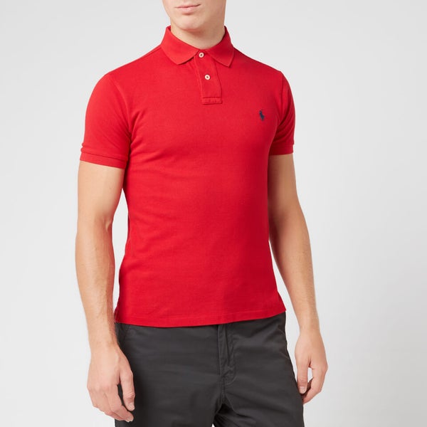 Polo Ralph Lauren Men's Slim Fit Polo Shirt - Red - Free UK Delivery ...