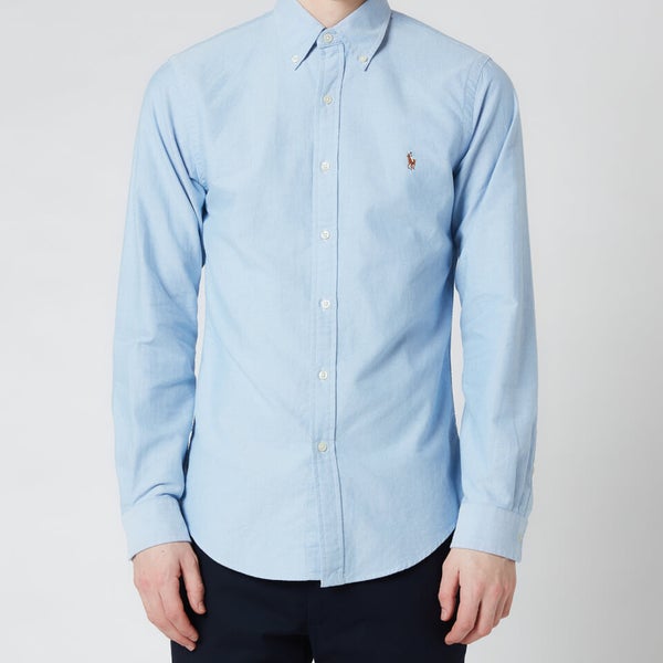 Polo Ralph Lauren Men's Slim Fit Oxford Long Sleeve Shirt - BSR Blue ...