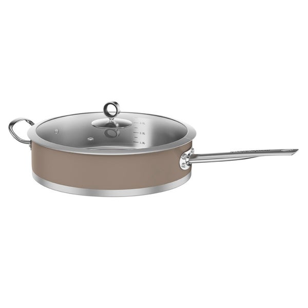 Morphy Richards 973031 Accents Saute Pan with Glass Lid - Barley - 28cm