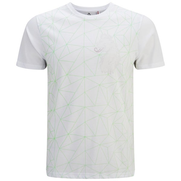 Luke 1977 Men's Geometric Splion Printed Crew Neck T-Shirt - White