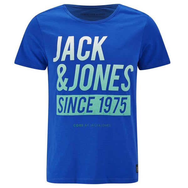 Jack & Jones Men's Core Up Short Sleeve Crew Neck T-Shirt - Turkish Sea