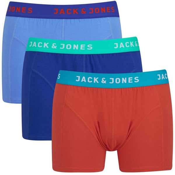 Jack & Jones Men's Simple Regular 3-Pack Boxers - Blue