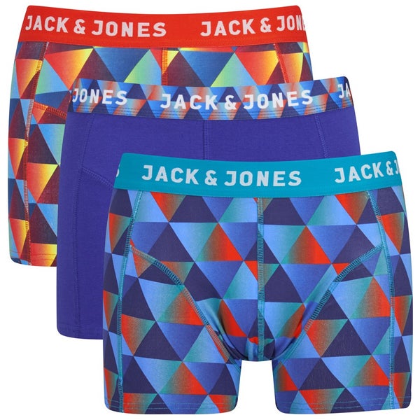 Jack & Jones Men's Gradient Regular 3-Pack Boxers - Blue