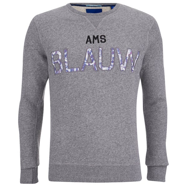 Scotch & Soda Men's Amsterdam Blauw Crew Neck Sweatshirt - Grey