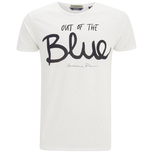 Scotch & Soda Men's Amsterdams Blauw Crew Neck T-Shirt - White