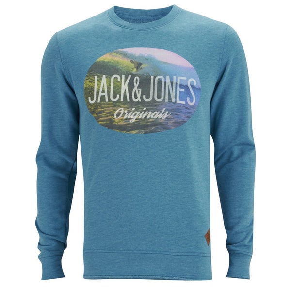 Jack & Jones Men's Originals Mike Crew Neck Sweatshirt - Blue Moon
