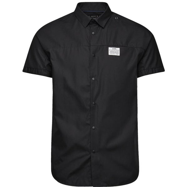 Jack & Jones Men's Core Rise Short Sleeve Shirt - Black