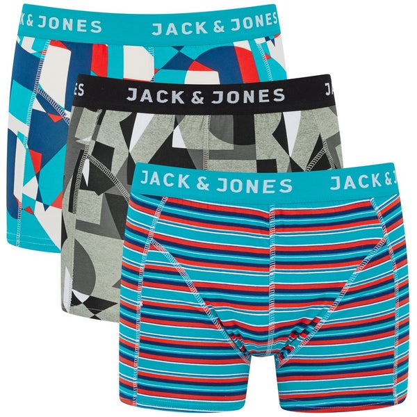 Jack & Jones Men's Cartoon Regular 3-Pack Boxers - White