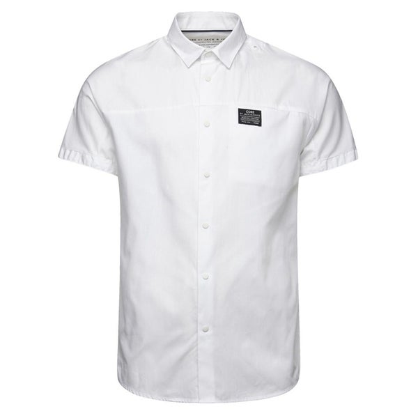 Jack & Jones Men's Core Rise Short Sleeve Shirt - White