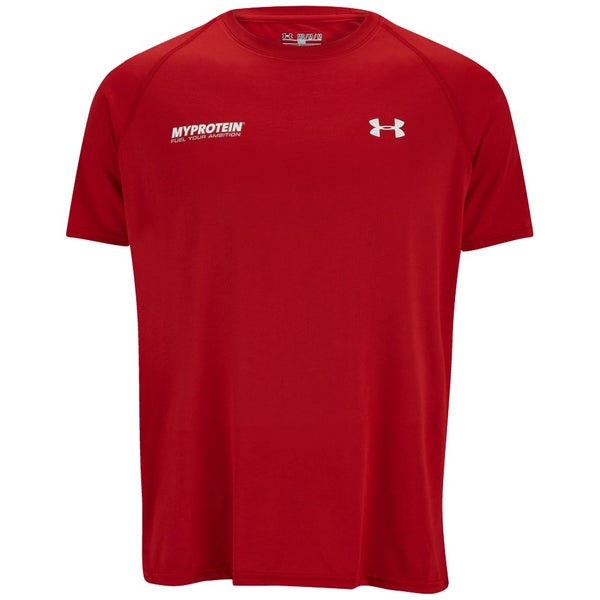Myprotein Under Armour® Men's Tech™ T-Shirt - Red/White