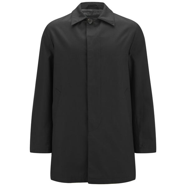 Knutsford Men's 'Made in England' Single-Breasted Raincoat - Black