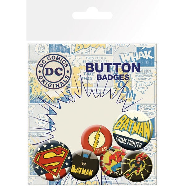 Lot de Badges Rétro - DC Comics