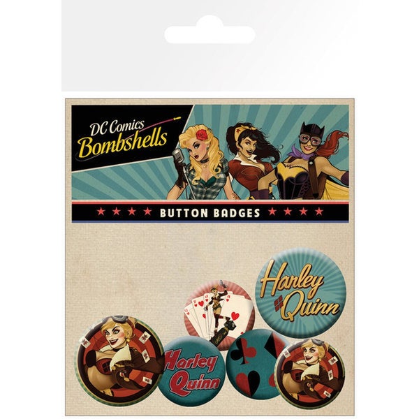 Lot de Badges - DC Comics Harley Quinn Bombshell
