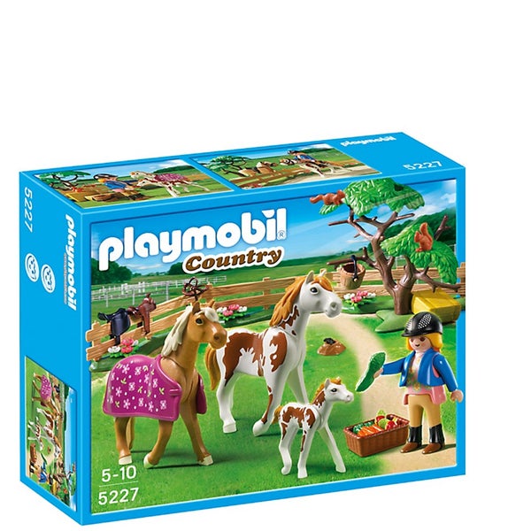 Playmobil Horse Farm Paddock with Horses and Pony (5227)