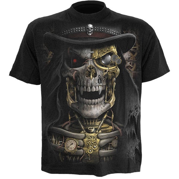 T-Shirt Homme Spiral STEAM PUNK REAPER -Noir